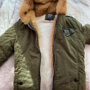 Green Fleece Coat
